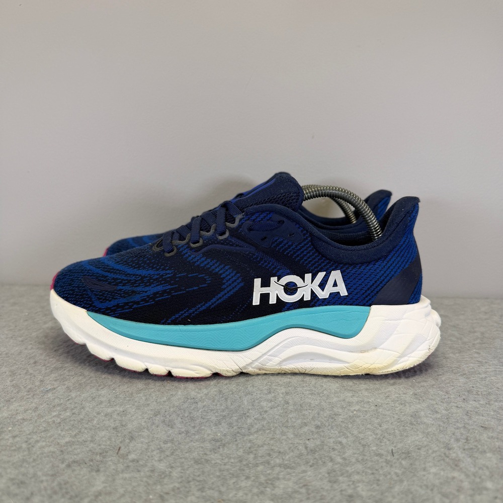 Hoka Arahi 6 Womens Shoes Size 8 Blue & White Running Sneakers 1123195-MLLT